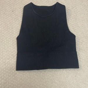 Black high neck tank